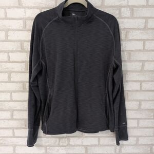 Leg3nd Golf Men's Full Zip Sweater Fleece Lined Gray Heather Size XL